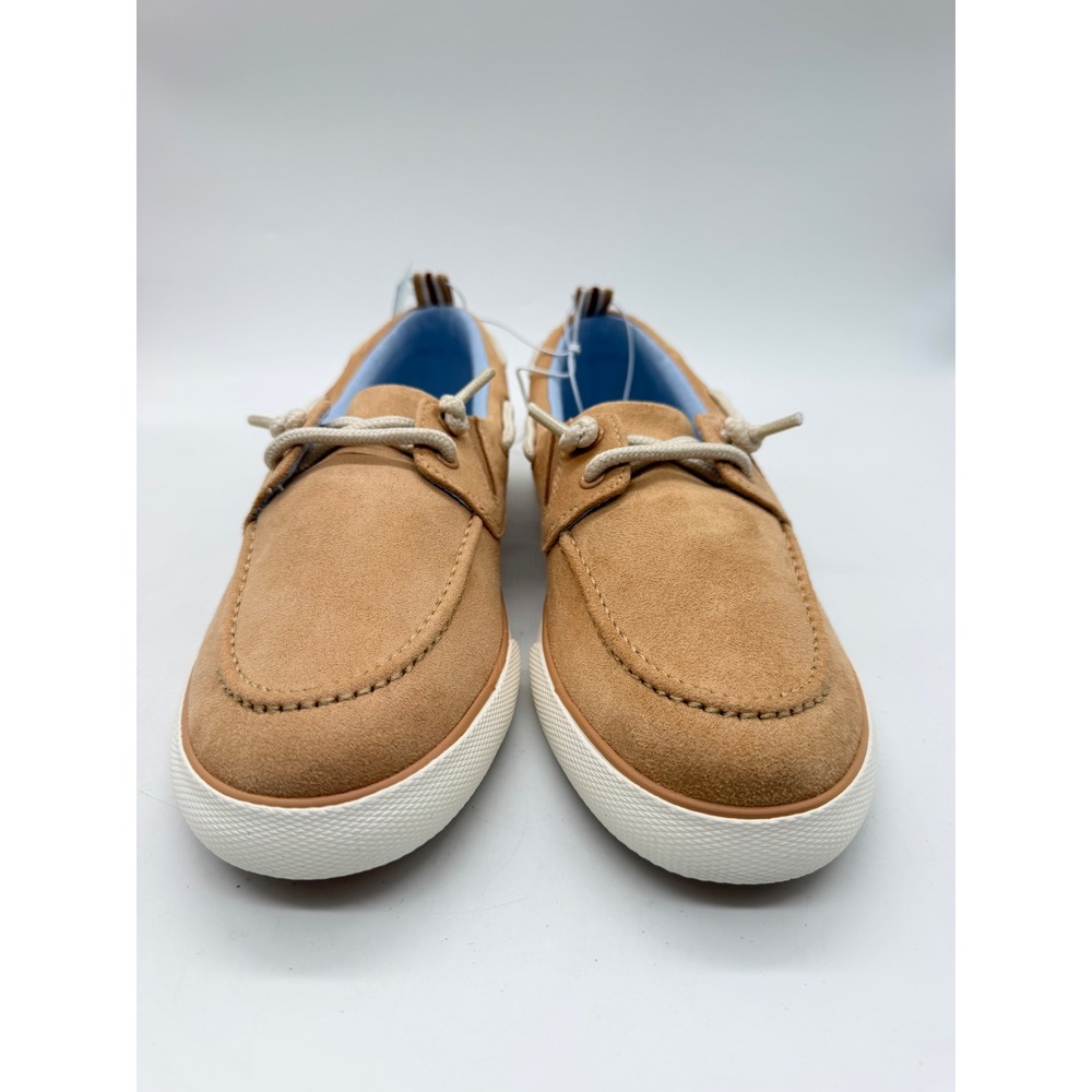Cat & Jack Reece Sneakers Kids Size 4 Beige Faux Suede Boat Shoes New NIB